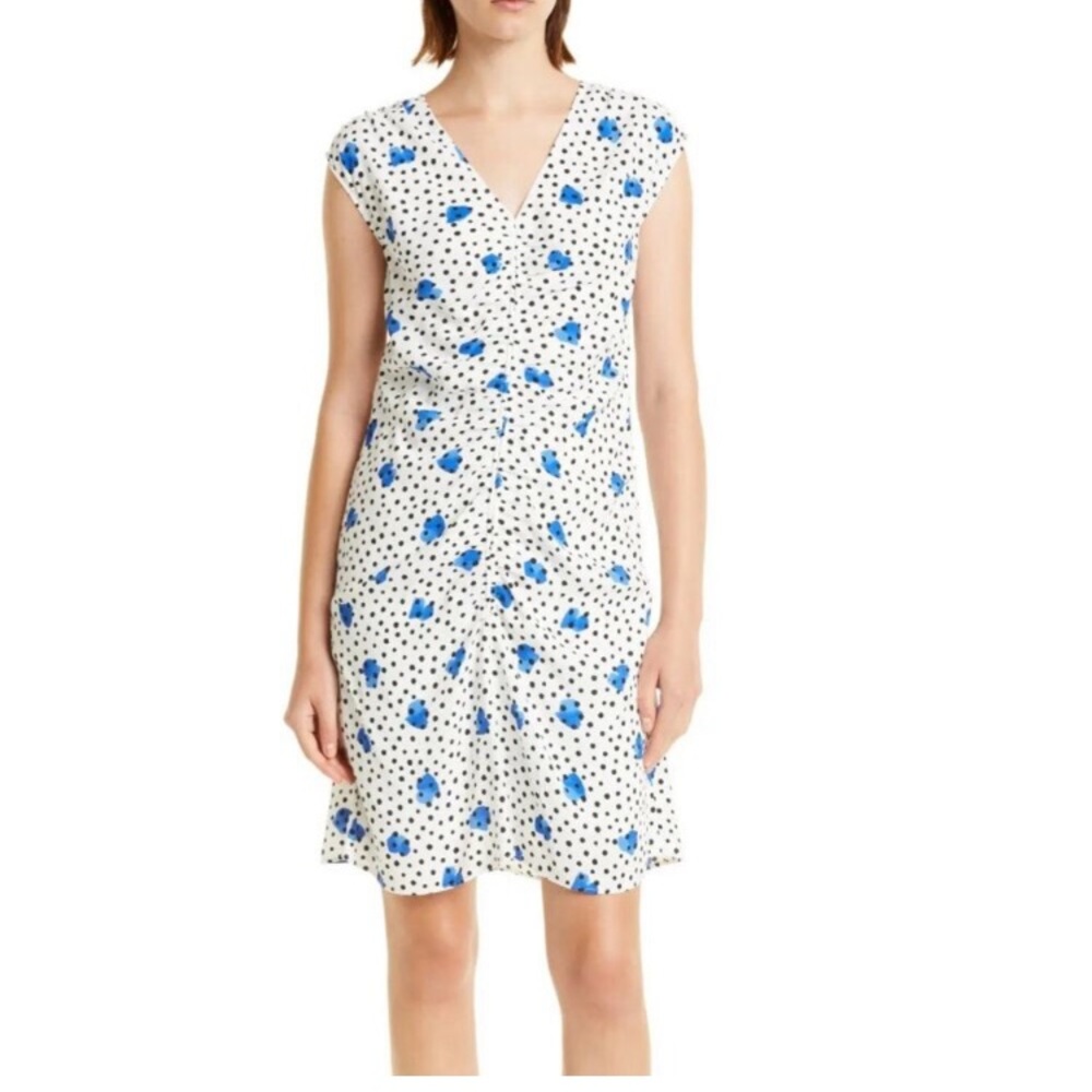 Hugo Boss front ruched sleveless dress